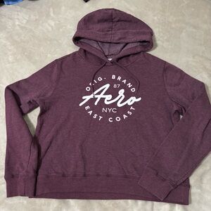 Aeropostale East Coast Burgundy Hoodie Size Medium